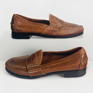 Mens 8 D Cole Haan Douglas Brown Leather Penny Loafer Slip On Shoes Casual 01462